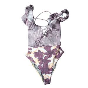 Maaji Reversable One Piece Floral Bathing Suit Swimwear